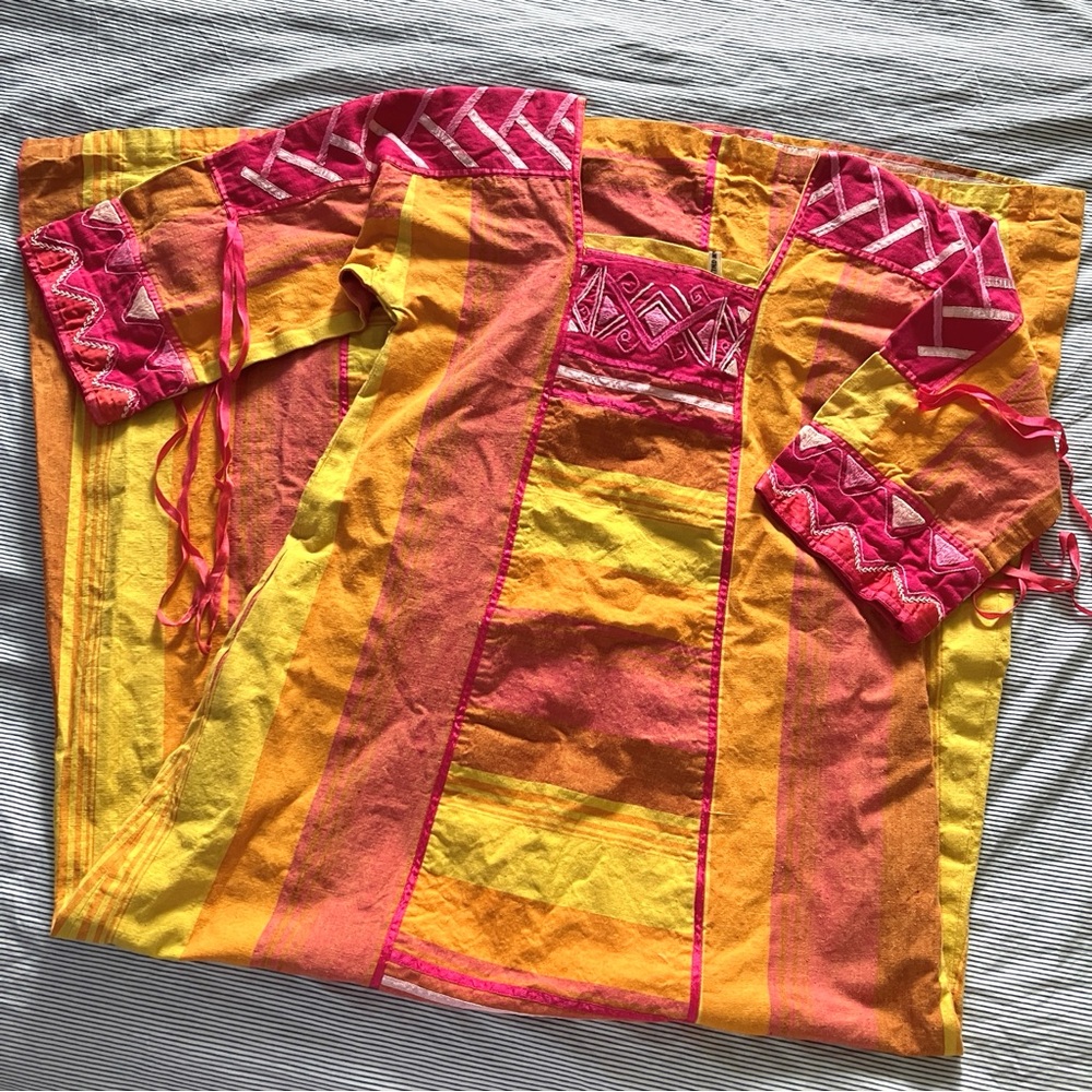 Josefa 70s Mexican Embroidery Dress Vintage